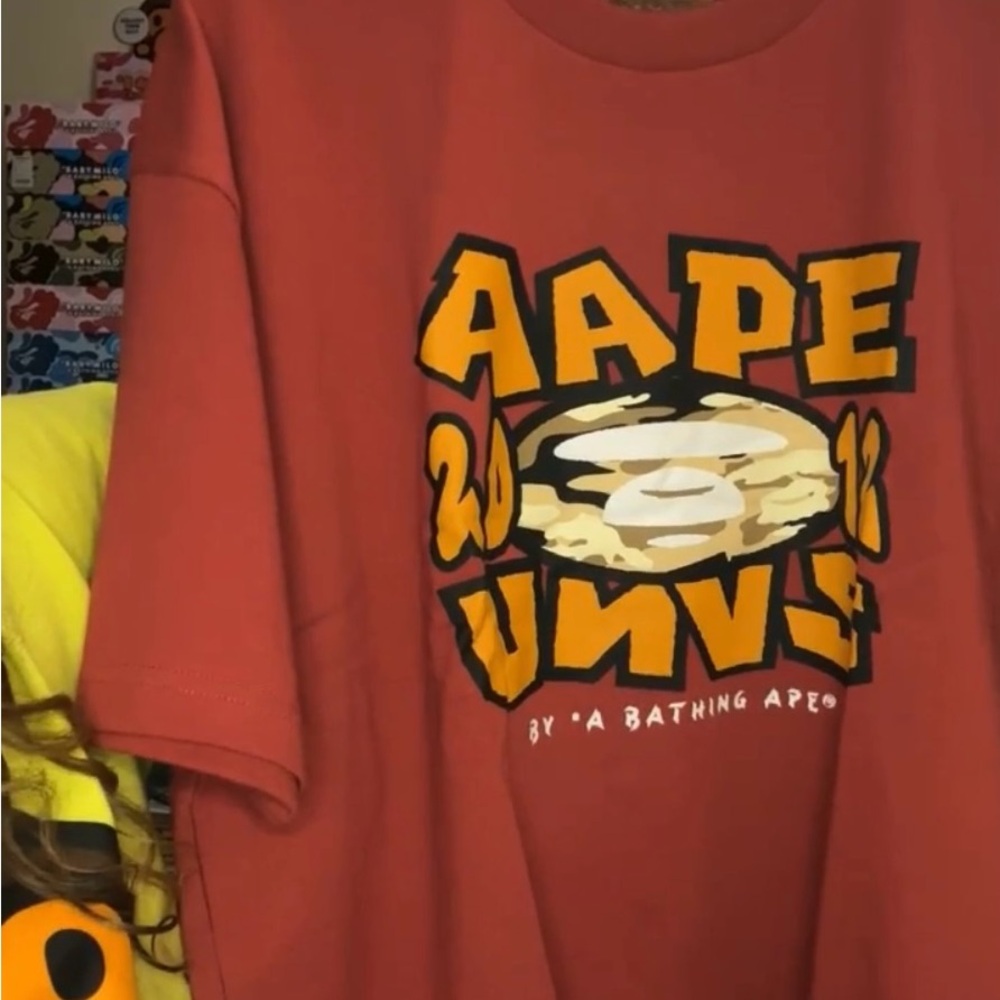 AAPE by A Bathing Ape Red Graphic Tee